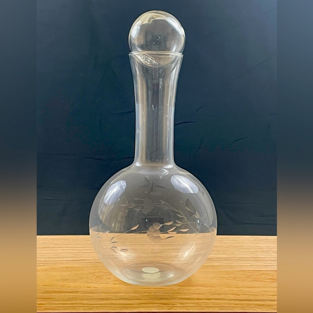 Princess House crystal wind decanter 11.5” tall